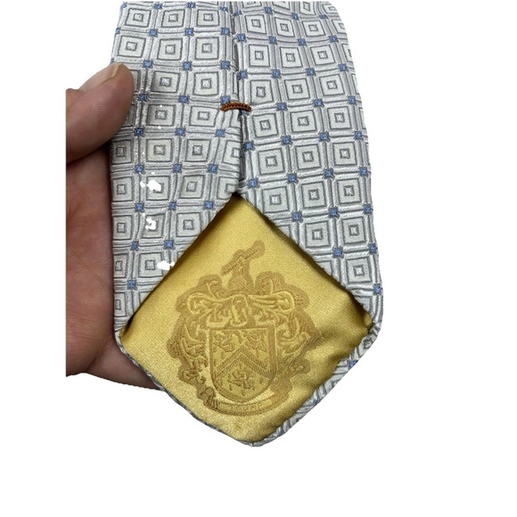 Donald Trump  Signature Collection Light Blue Tie Gold Bar 100% Silk - Picture 2 of 6
